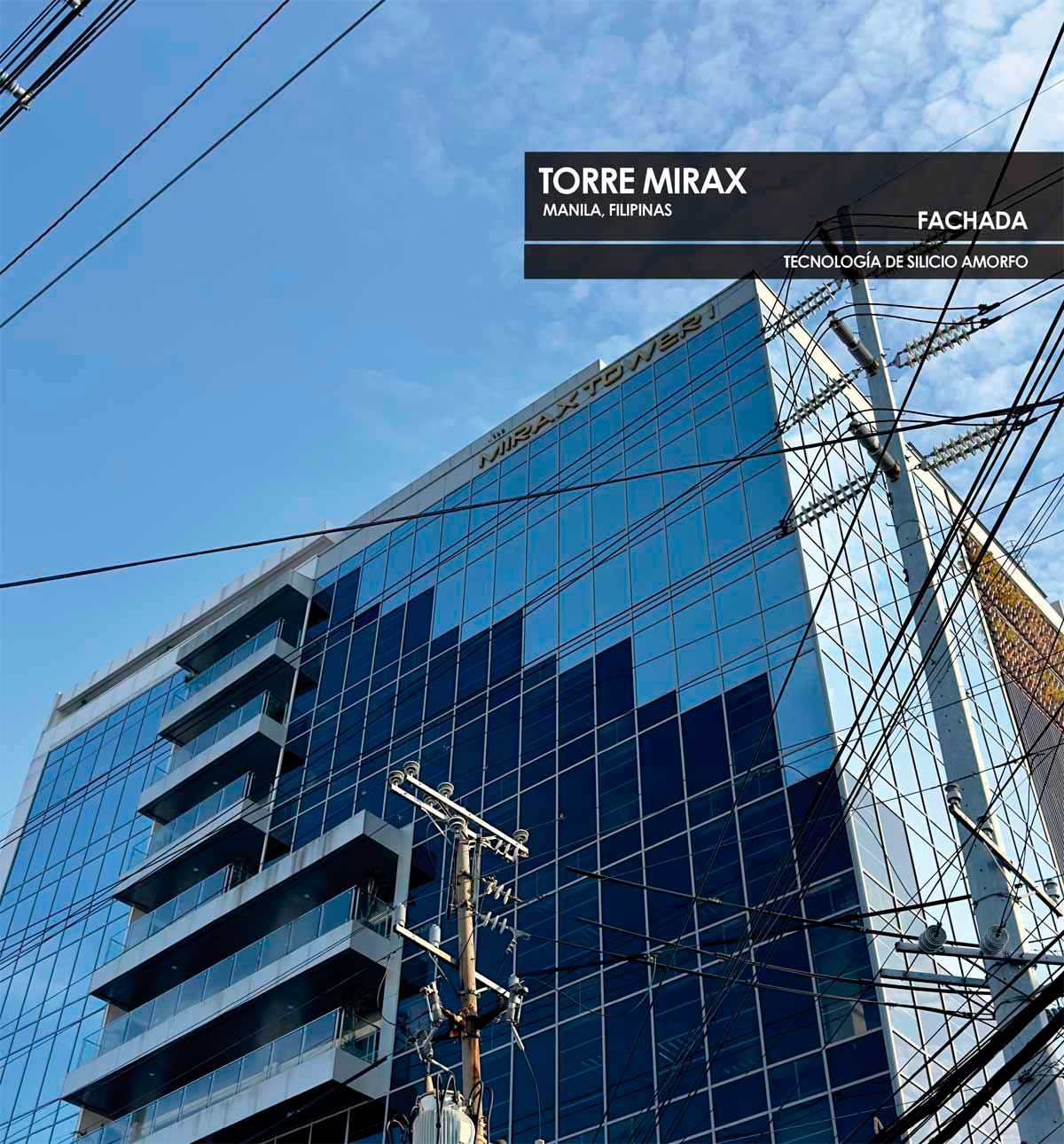 La fachada de Mirax Tower incorpora vidrio fotovoltaico de silicio amorfo de Onyx Solar
