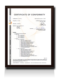 Documento COC de Onyx Solar UL61215:2021 & UL61730:2022